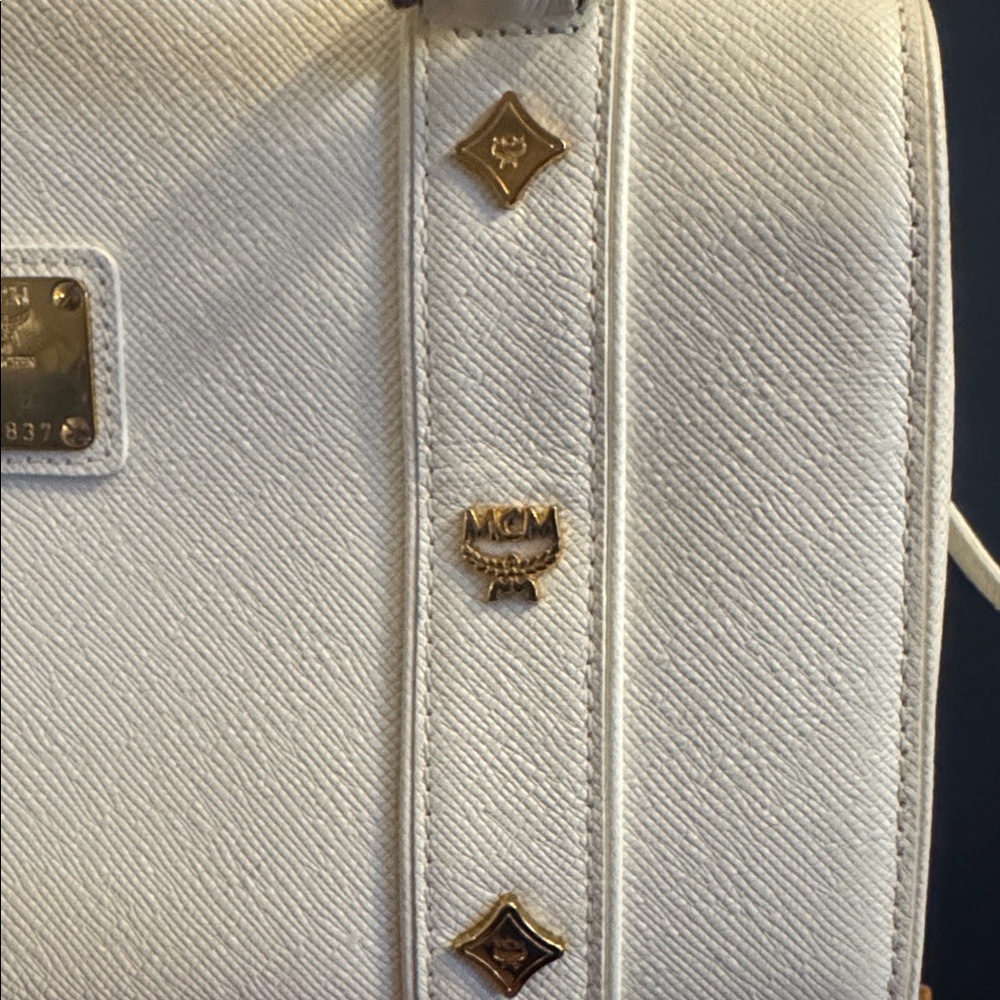 MCM Large Boston Bag with Gold Hardware - Picture 5 of 14